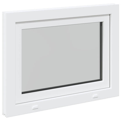 Basement Window RISOR 80 x 70 cm PVC and Glass White