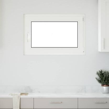 Basement Window RISOR 90 x 50 cm PVC and Glass White