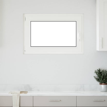 Basement Window RISOR 90 x 50 cm PVC and Glass White