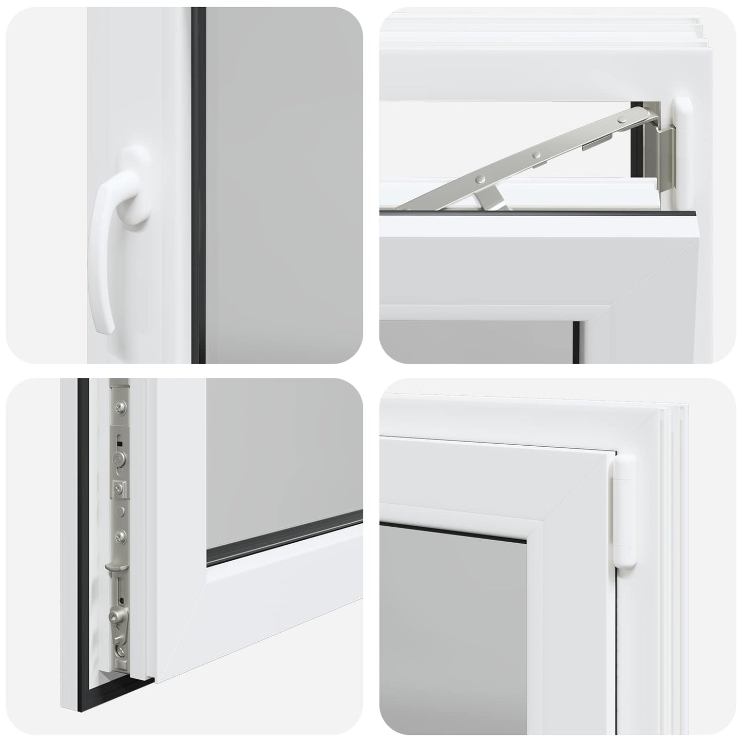 Basement Window RISOR 90 x 60 cm PVC and Glass White