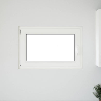 Basement Window RISOR 90 x 60 cm PVC and Glass White