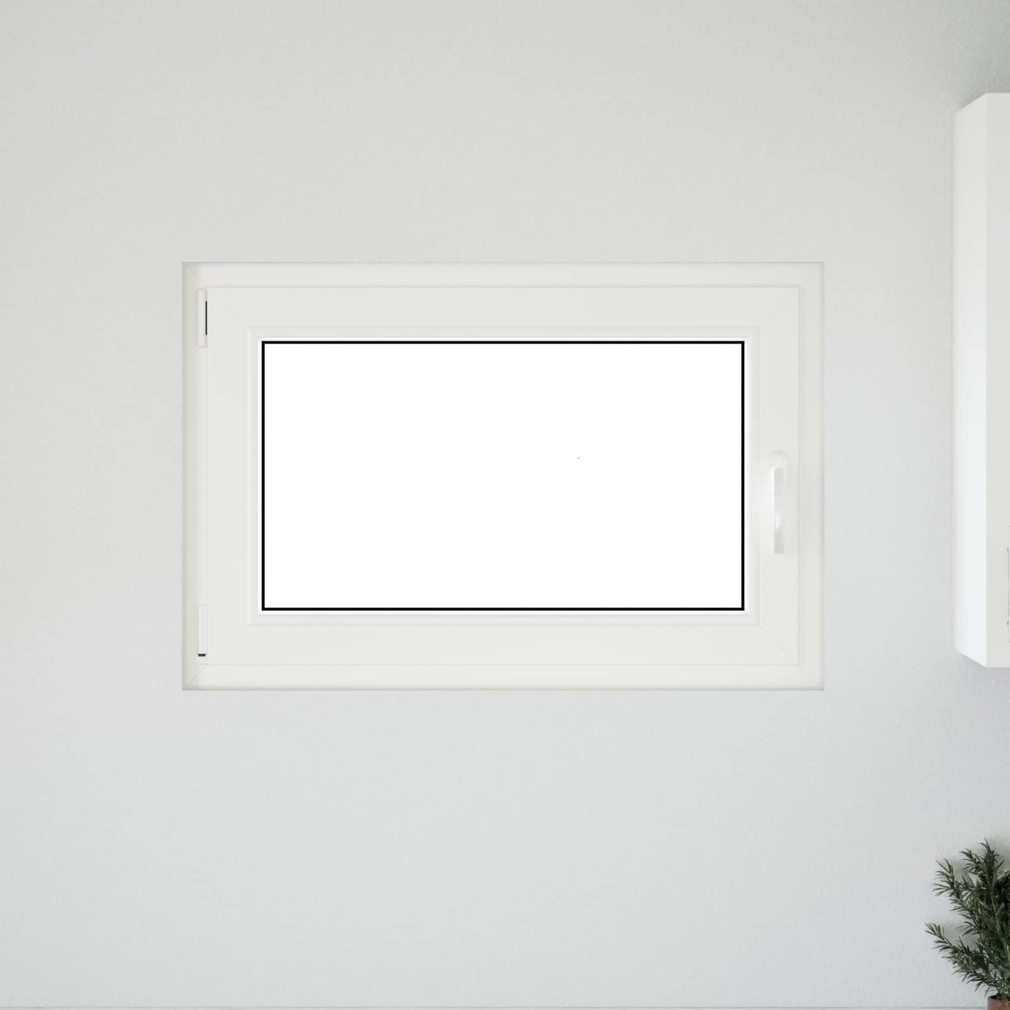 Basement Window RISOR 100 x 50 cm PVC and Glass White