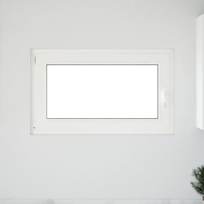 Basement Window RISOR 100 x 60 cm PVC and Glass White