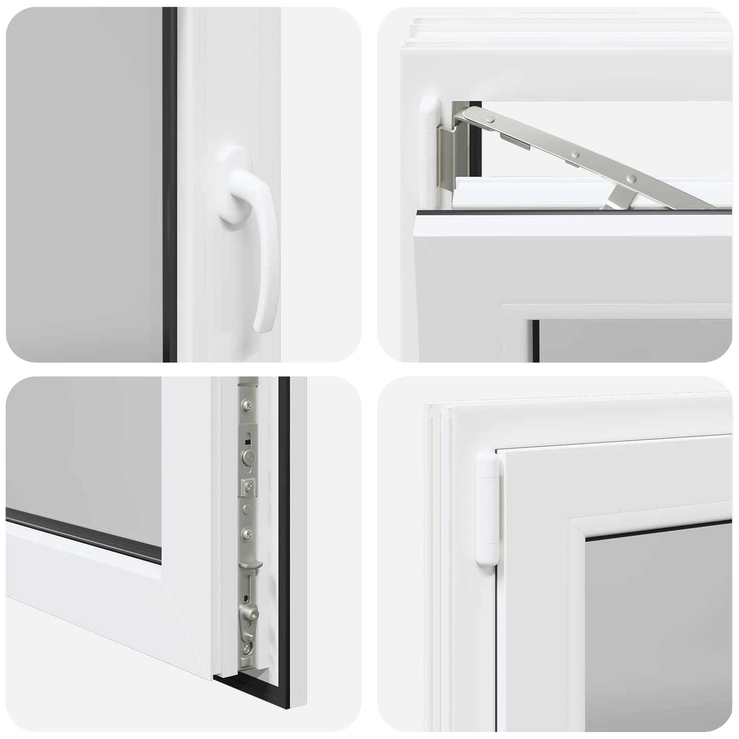 Tilt & Turn Basement Window RISOR 100 x 70 cm PVC and Glass