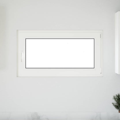 Basement Window RISOR 110 x 60 cm PVC and Glass White