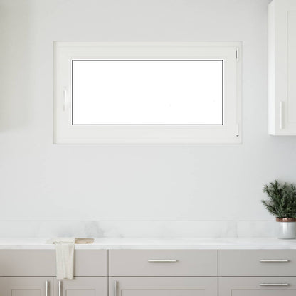 Basement Window RISOR 110 x 70 cm PVC and Glass White