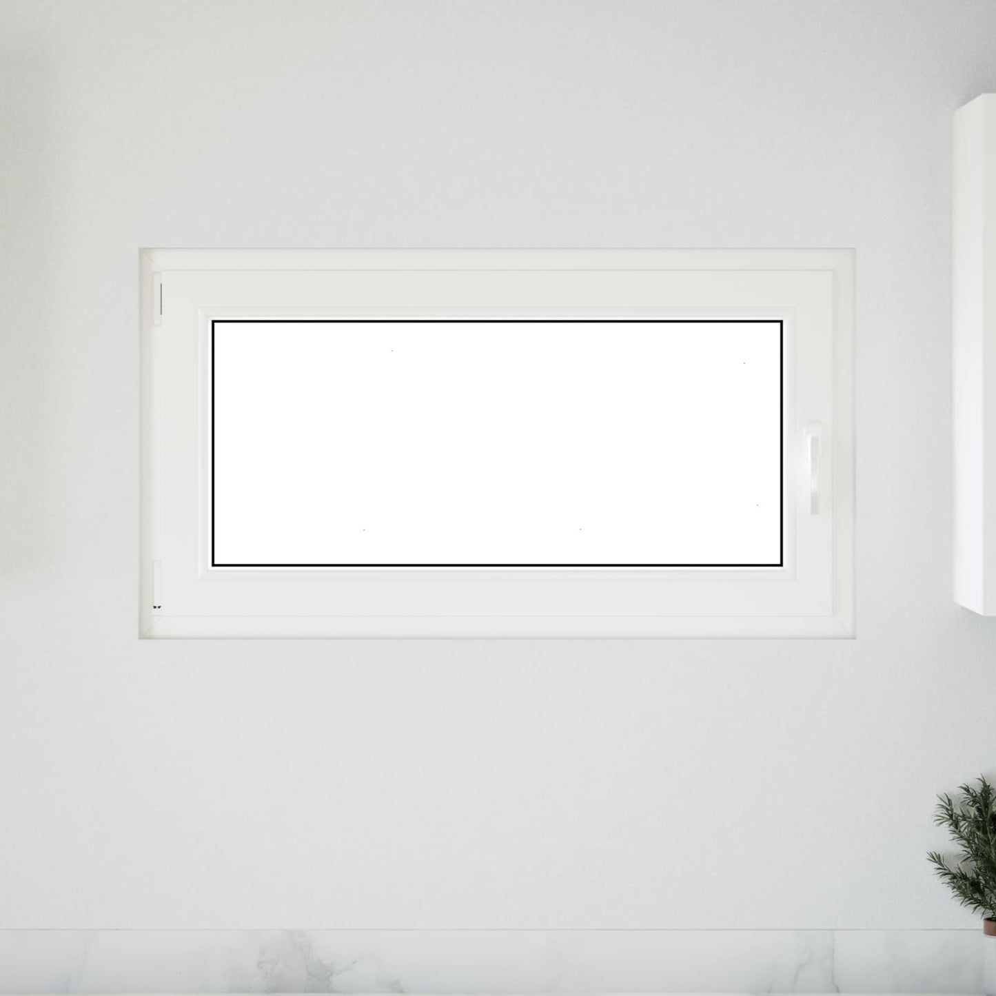 Basement Window RISOR 110 x 70 cm PVC and Glass White