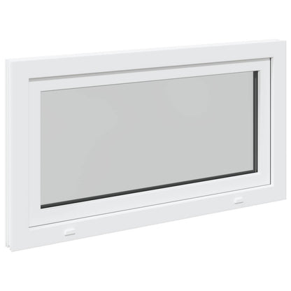Basement Window RISOR 110 x 70 cm PVC and Glass White