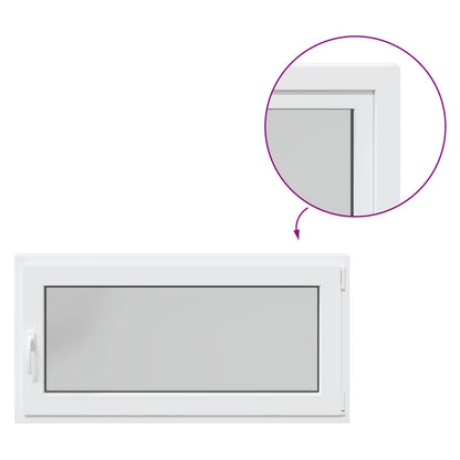 Basement Window RISOR 120 x 60 cm PVC and Glass White