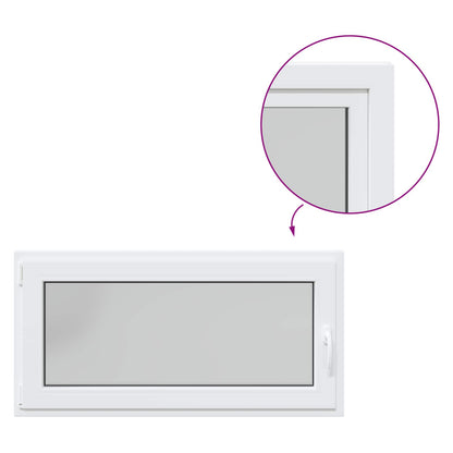 Basement Window RISOR 120 x 60 cm PVC and Glass White