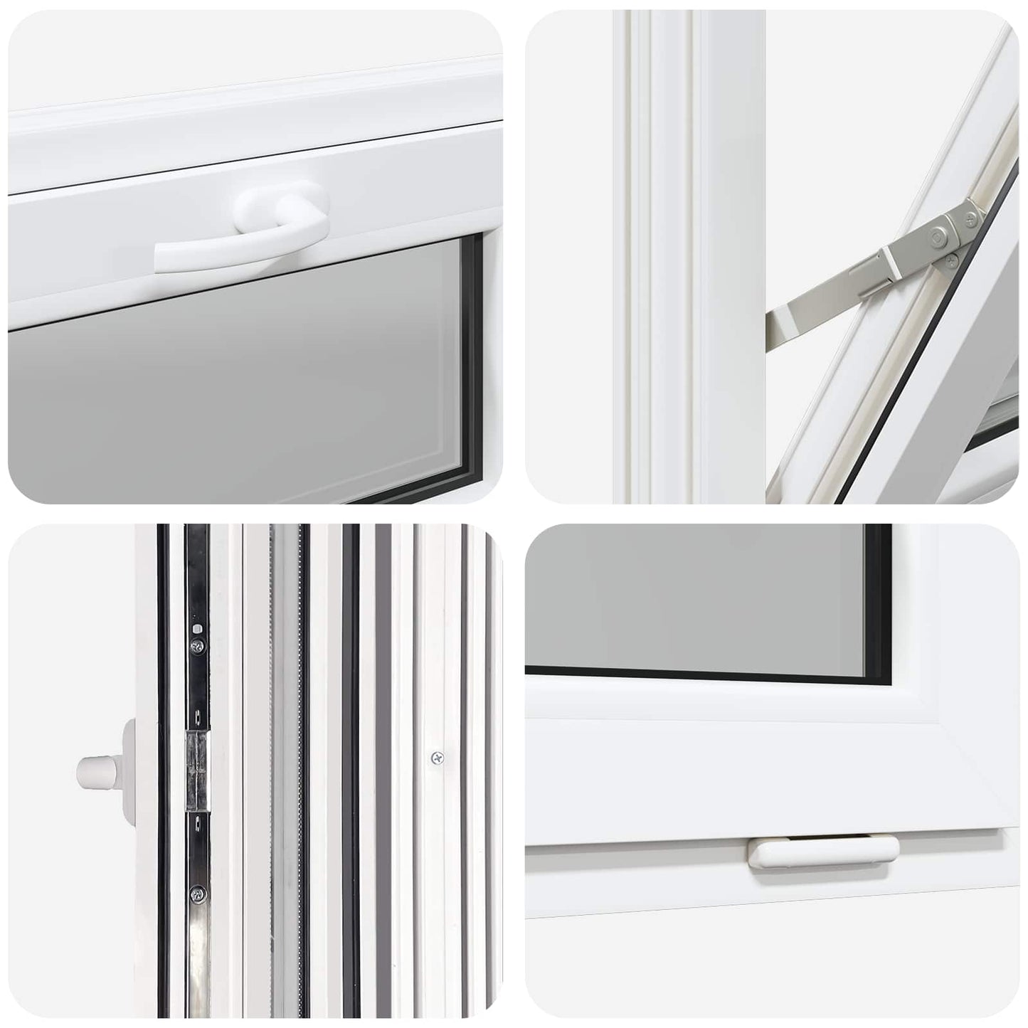 Basement Window RISOR 60 x 40 cm PVC and Glass White