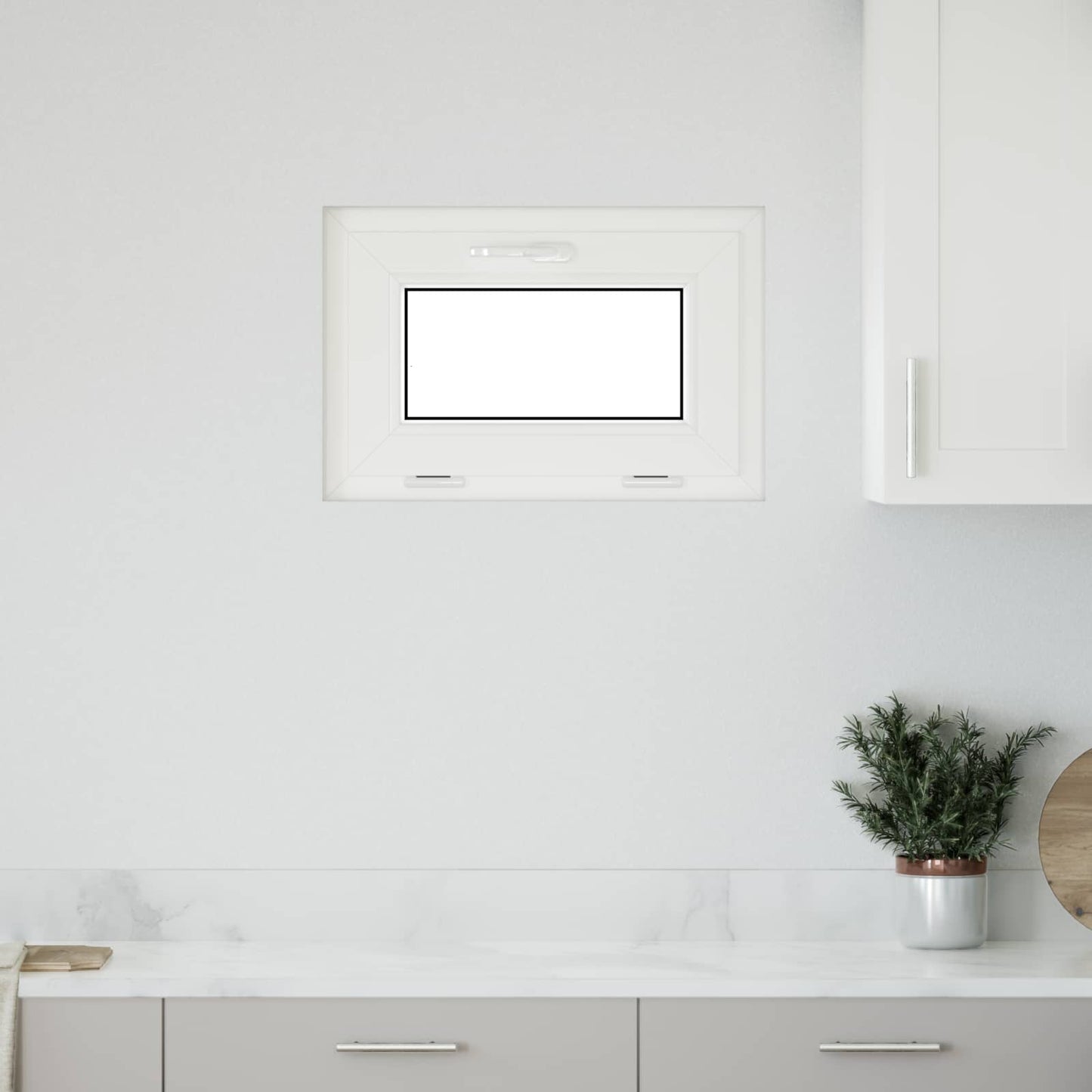 Basement Window RISOR 60 x 40 cm PVC and Glass White