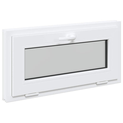 Basement Window RISOR 80 x 40 cm PVC and Glass White