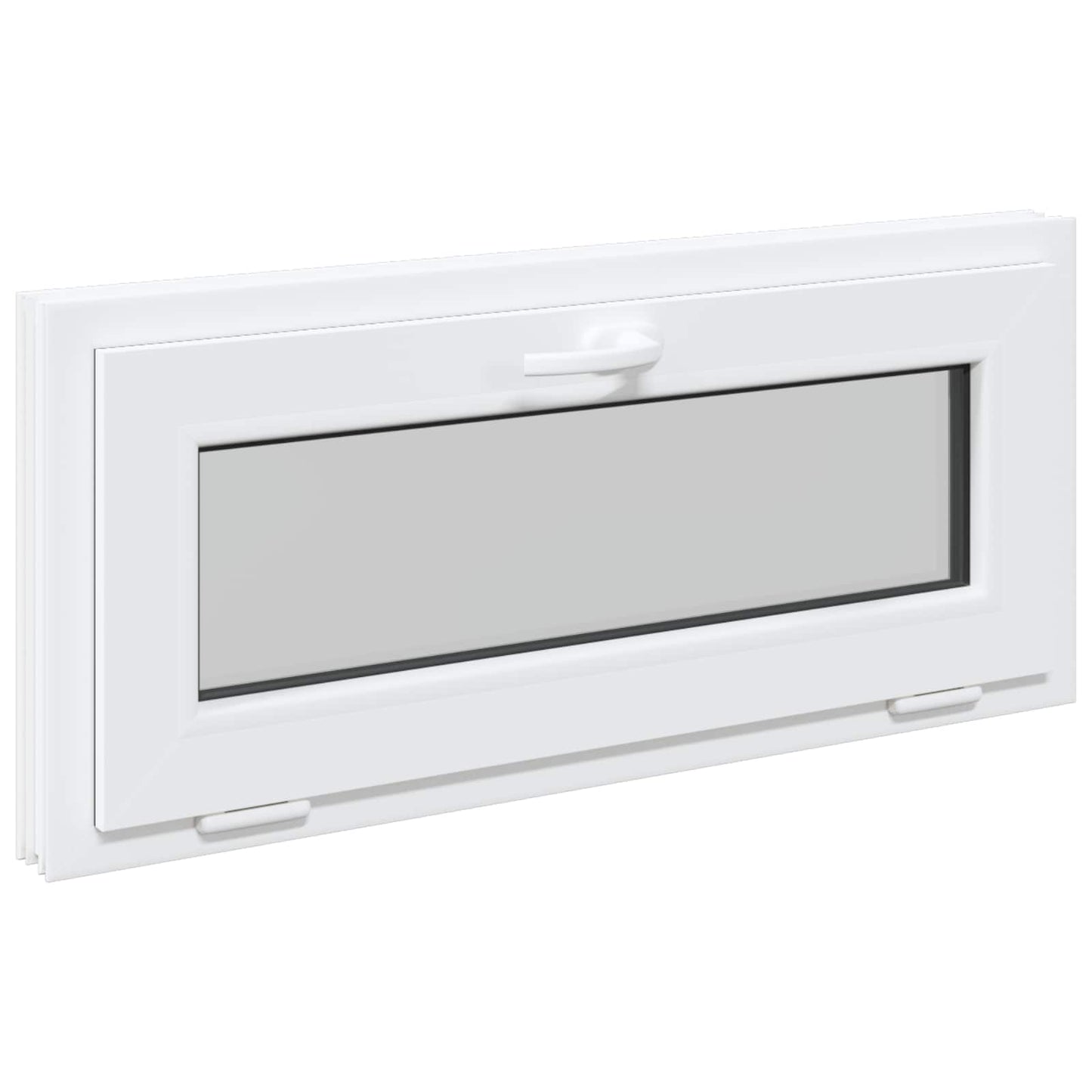Basement Window RISOR 90 x 40 cm PVC and Glass White
