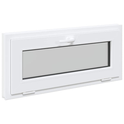Basement Window RISOR 90 x 40 cm PVC and Glass White