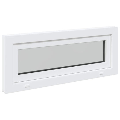 Basement Window RISOR 110 x 40 cm PVC and Glass White