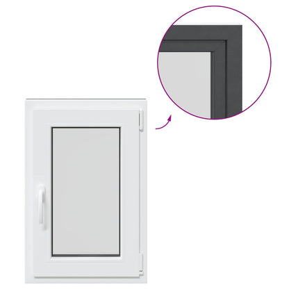 Basement Window RISOR 50 x 75 cm PVC and Glass Anthracite