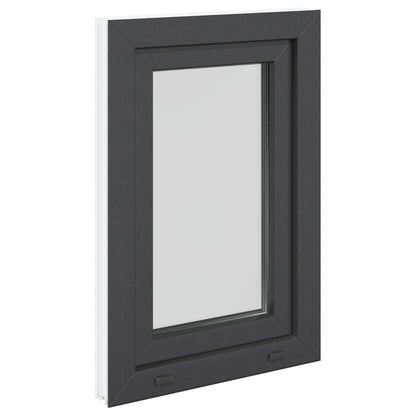 Basement Window RISOR 50 x 75 cm PVC and Glass Anthracite