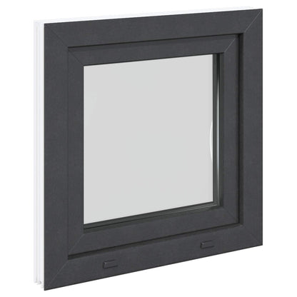 Basement Window RISOR 60 x 60 cm PVC and Glass Anthracite