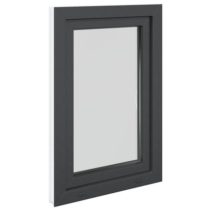 Basement Window RISOR 60 x 80 cm PVC and Glass Anthracite