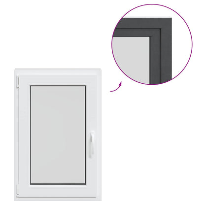 Basement Window RISOR 60 x 100 cm PVC and Glass Anthracite
