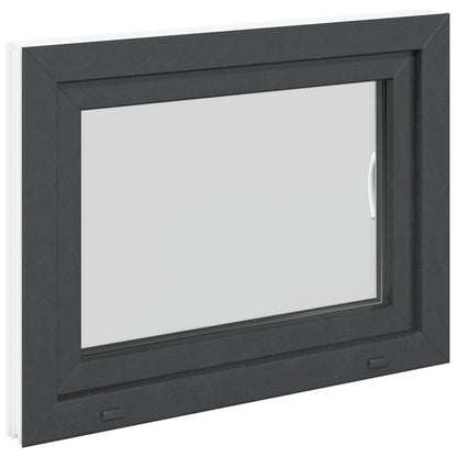 Basement Window RISOR 60 x 100 cm PVC and Glass Anthracite
