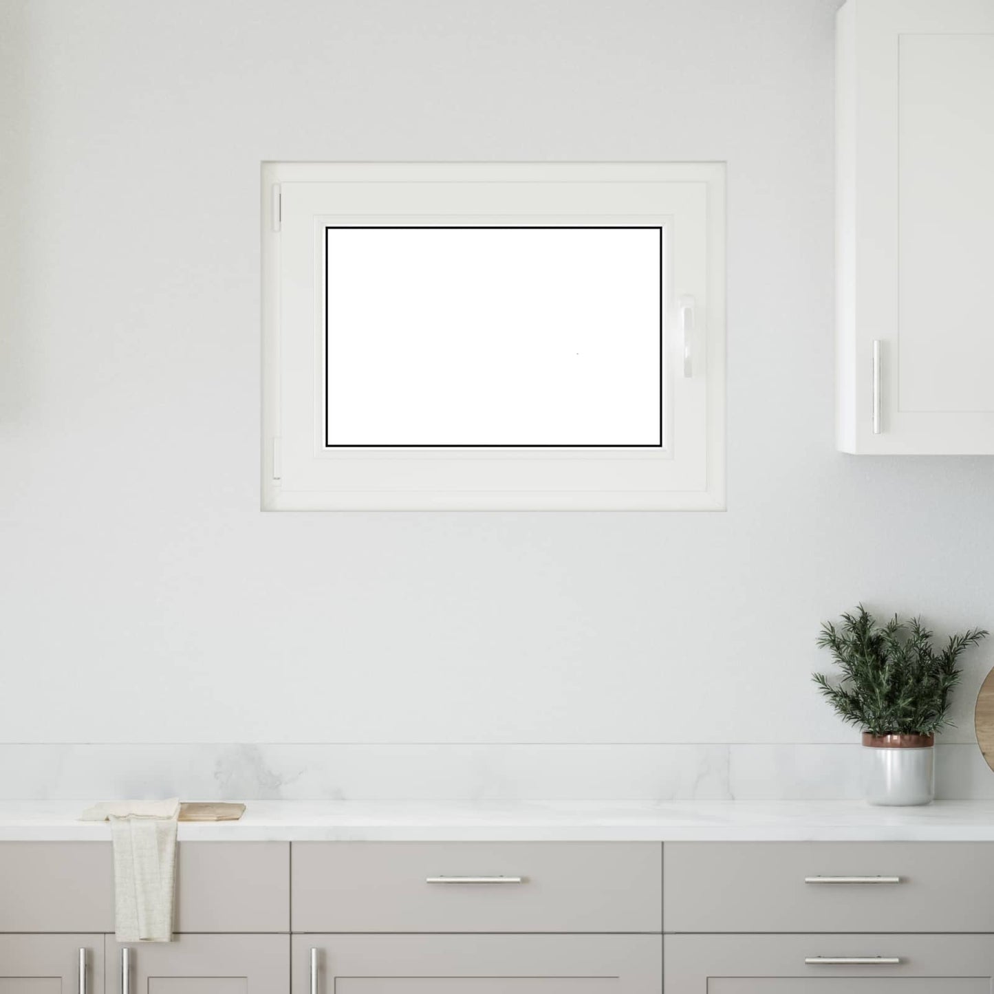 Basement Window RISOR 80 x 50 cm PVC and Glass Anthracite