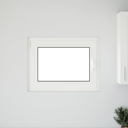 Basement Window RISOR 80 x 50 cm PVC and Glass Anthracite