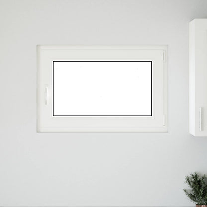 Basement Window RISOR 80 x 70 cm PVC and Glass Anthracite