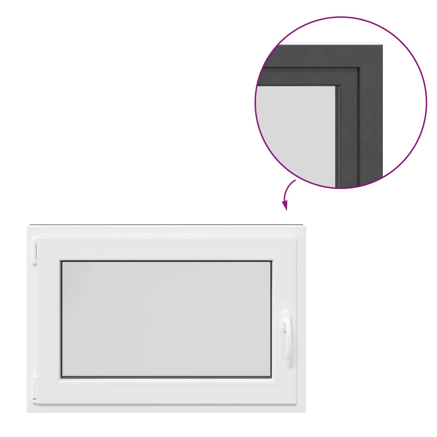 Tilt & Turn Basement Window RISOR 90 x 60 cm
