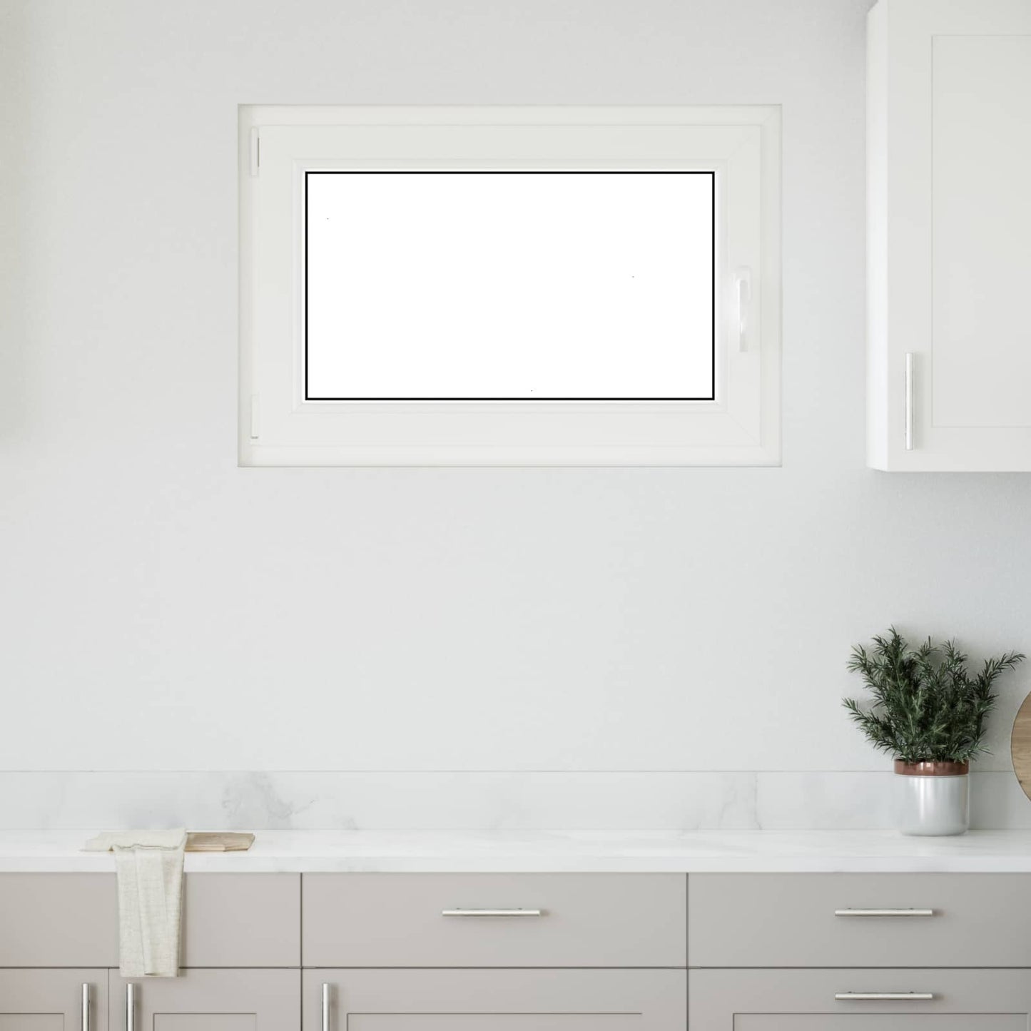 Basement Window RISOR 90 x 70 cm PVC and Glass Anthracite