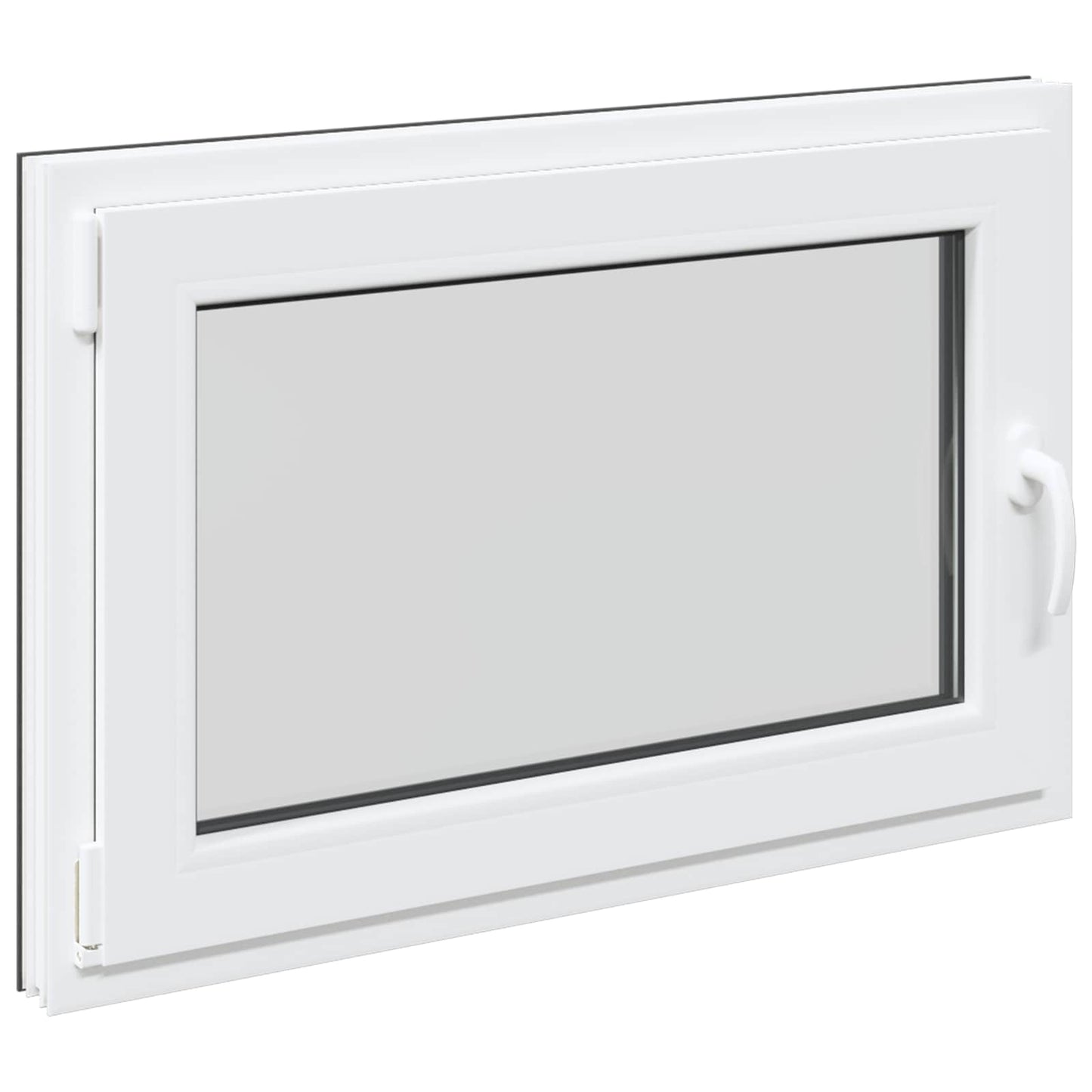 Basement Window RISOR 90 x 70 cm PVC and Glass Anthracite