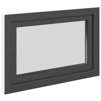 Basement Window RISOR 90 x 70 cm PVC and Glass Anthracite