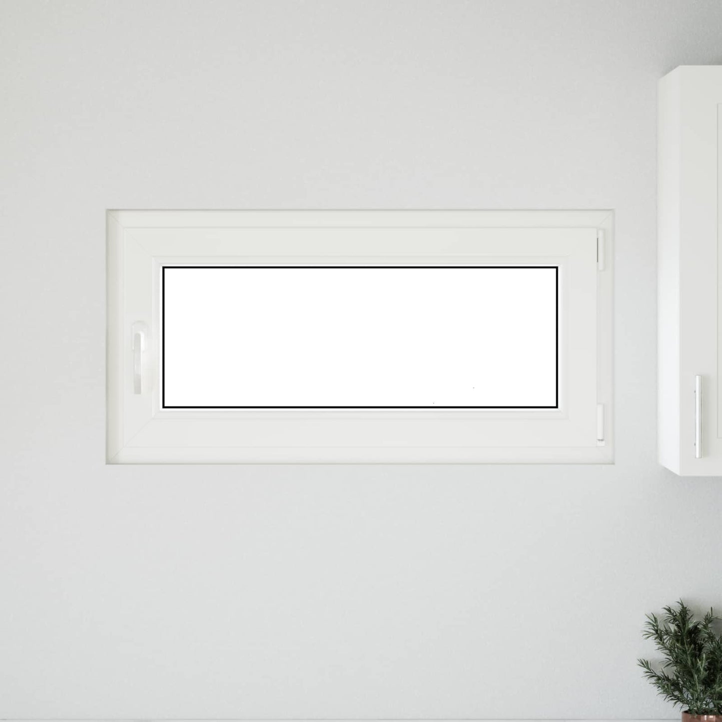 Basement Window RISOR 100 x 50 cm PVC and Glass Anthracite