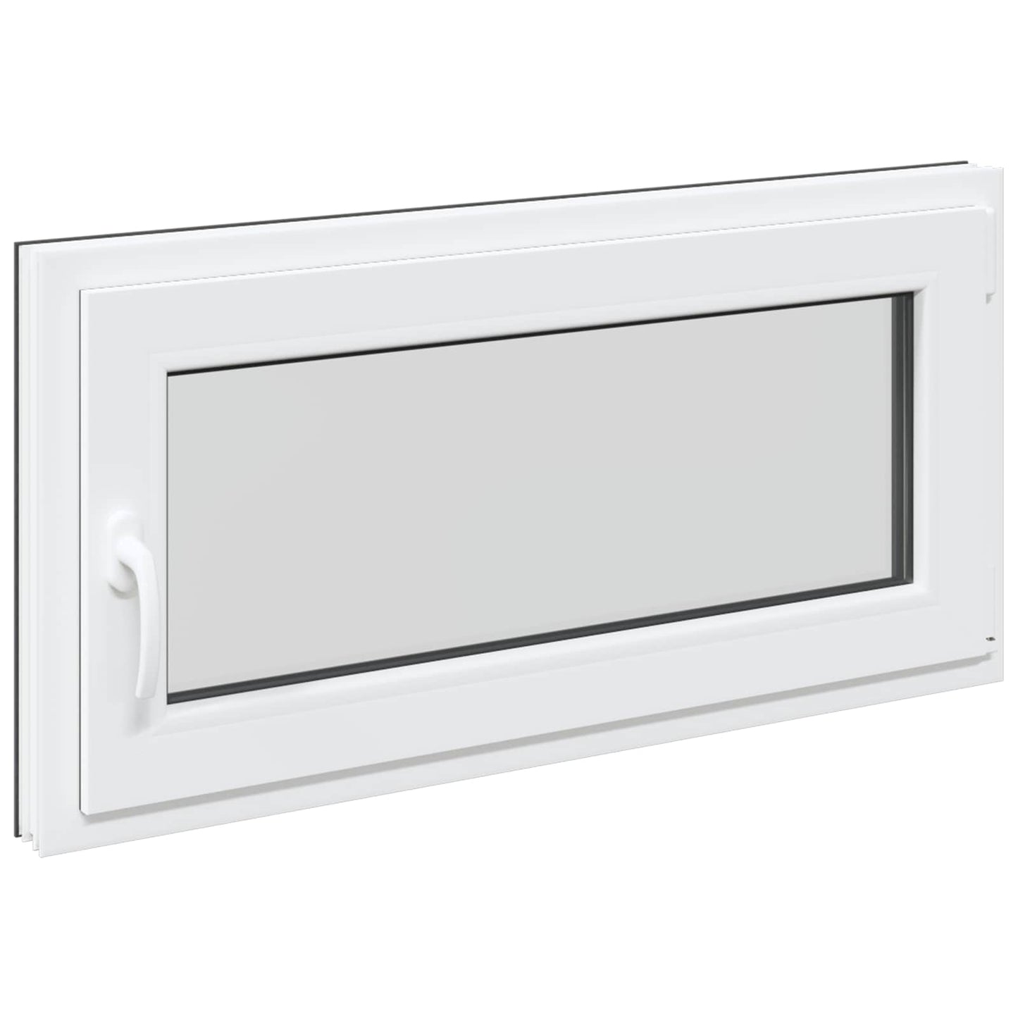 Basement Window RISOR 100 x 50 cm PVC and Glass Anthracite