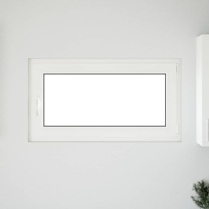 Basement Window RISOR 110 x 60 cm PVC and Glass Anthracite