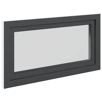 Basement Window RISOR 110 x 60 cm PVC and Glass Anthracite