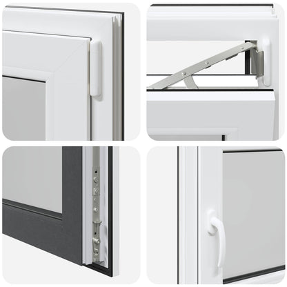 Tilt & Turn Basement Window RISOR 110 x 70 cm PVC and Glass