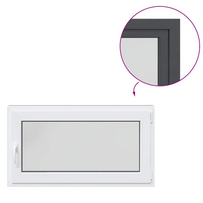 Tilt & Turn Basement Window RISOR 110 x 70 cm PVC and Glass