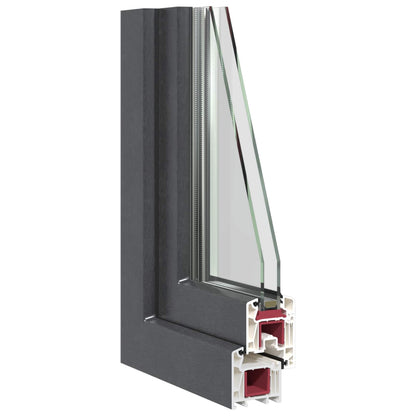 Tilt & Turn Basement Window RISOR 110 x 70 cm PVC and Glass