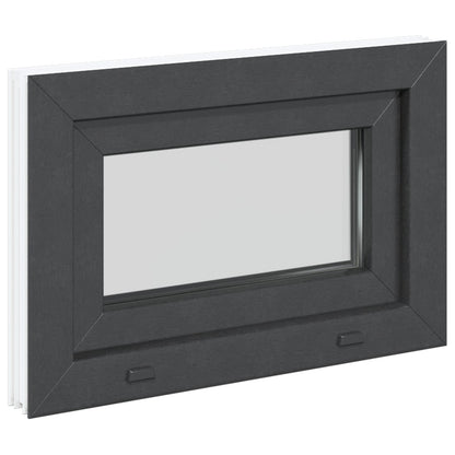 Basement Window RISOR 60 x 40 cm PVC and Glass Anthracite