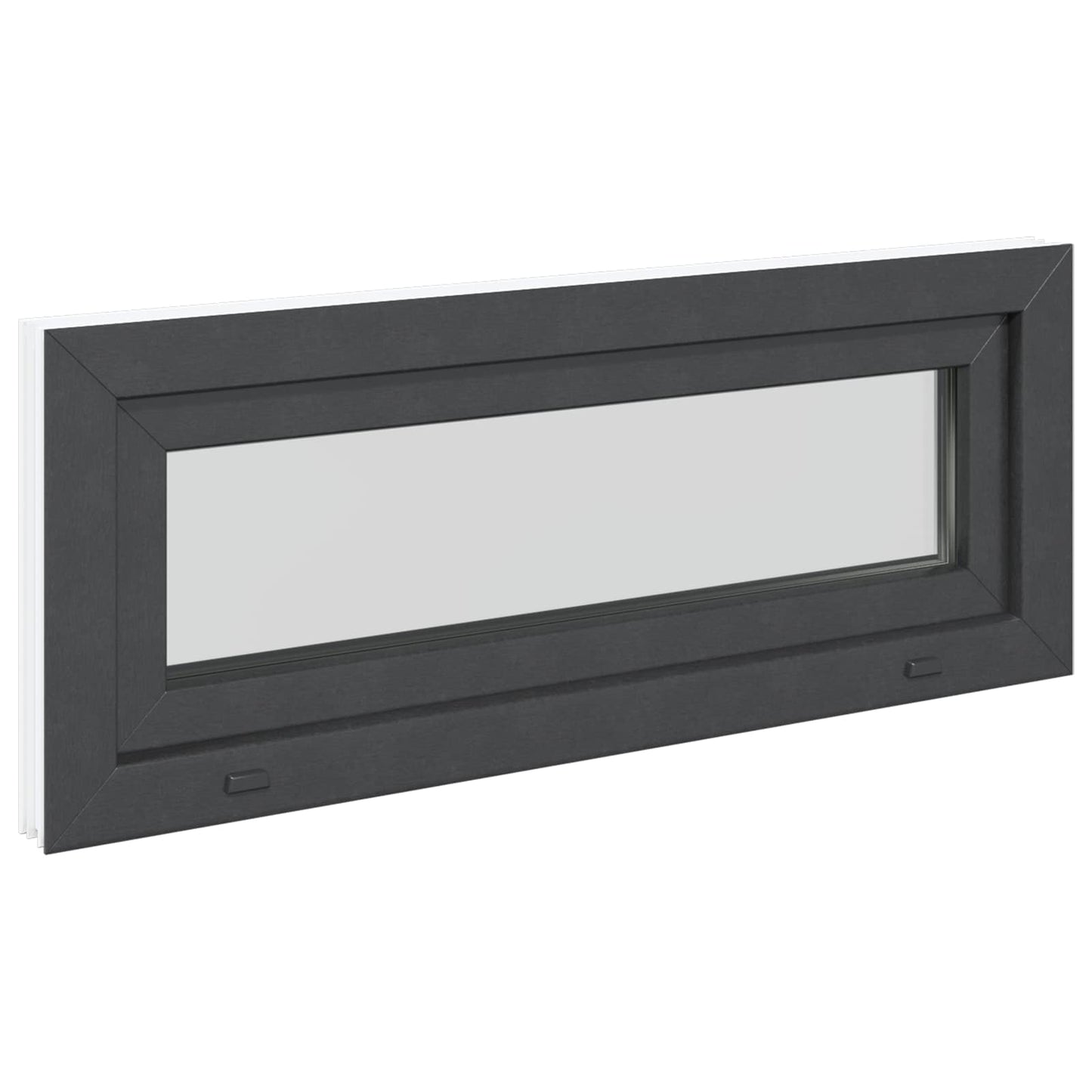 Basement Window RISOR 100 x 40 cm PVC and Glass Anthracite