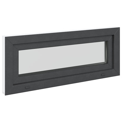 Basement Window RISOR 100 x 40 cm PVC and Glass Anthracite