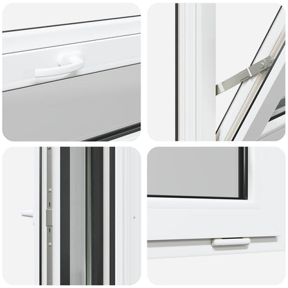 Basement Window RISOR 110 x 40 cm PVC and Glass Anthracite