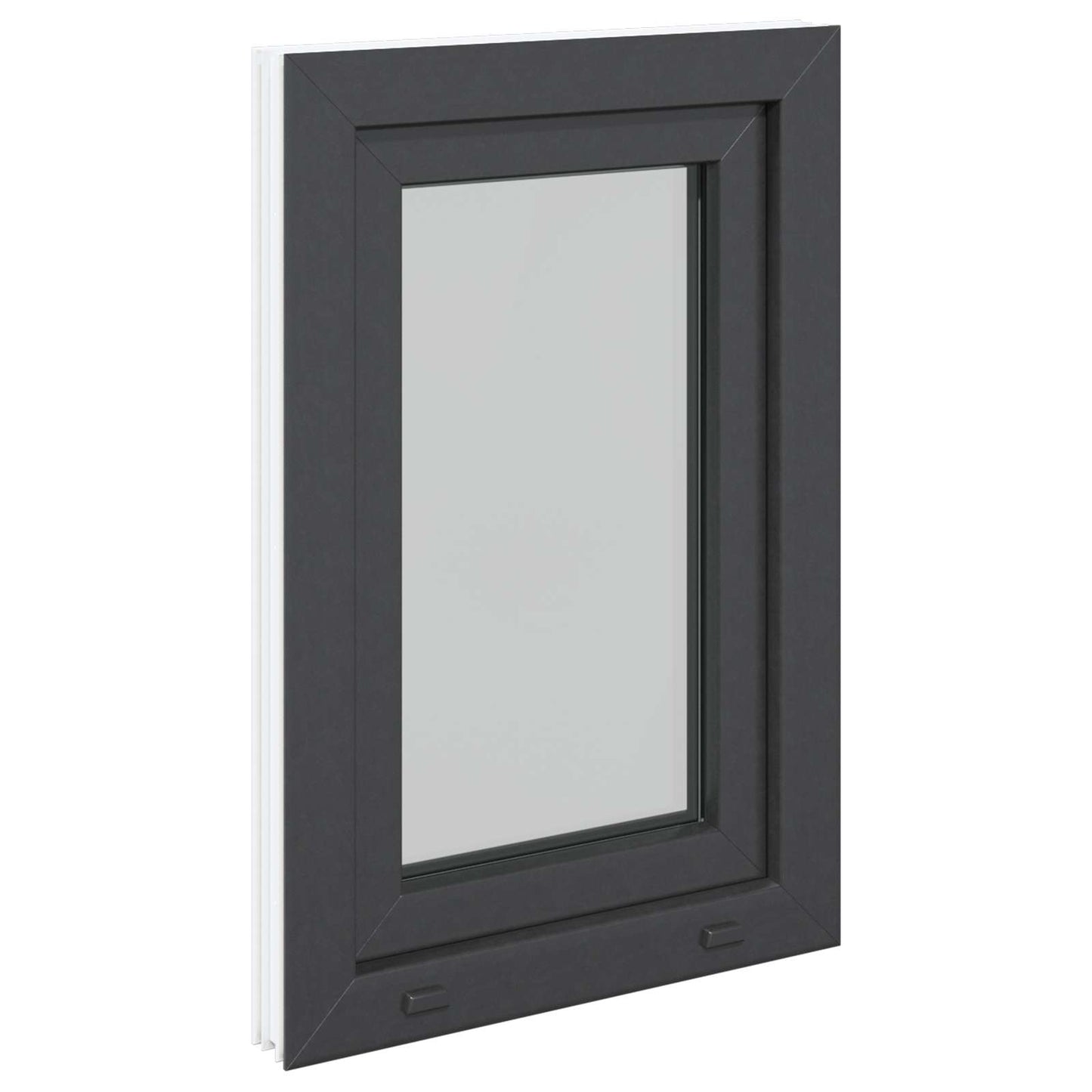 Basement Window RISOR 50 x 75 cm PVC and Glass Anthracite