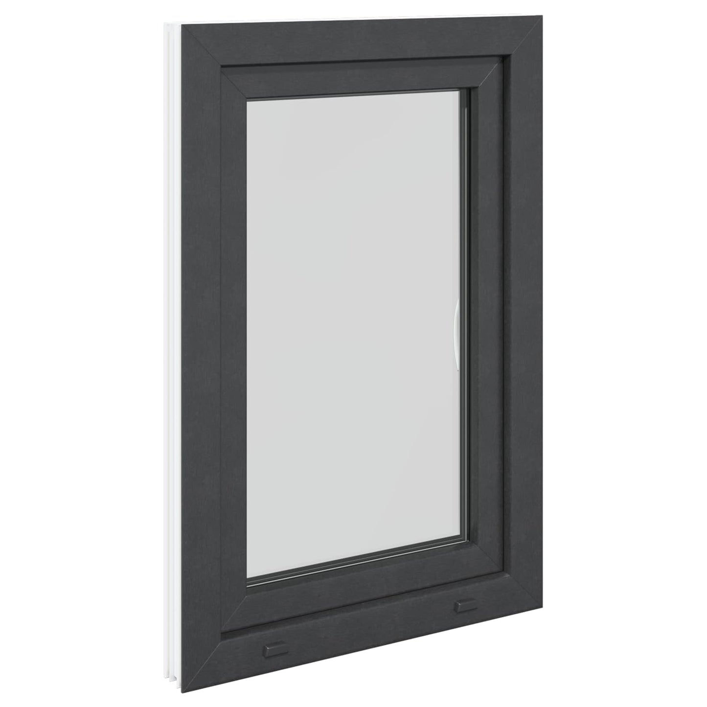 Basement Window RISOR 60 x 80 cm PVC and Glass Anthracite