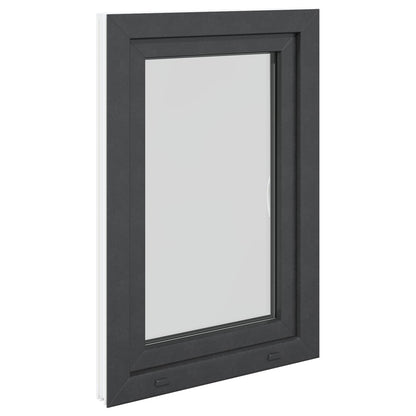Basement Window RISOR 60 x 80 cm PVC and Glass Anthracite