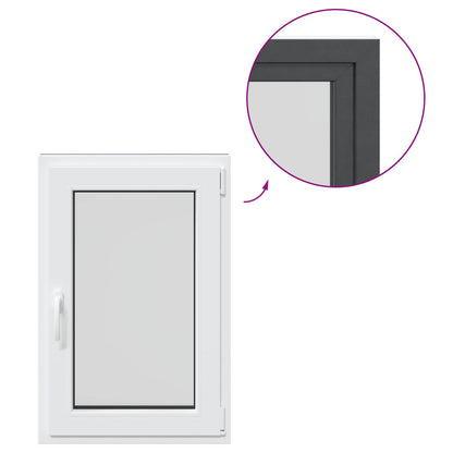Basement Window RISOR 60 x 90 cm PVC and Glass Anthracite