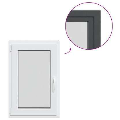 Basement Window RISOR 60 x 100 cm PVC and Glass Anthracite