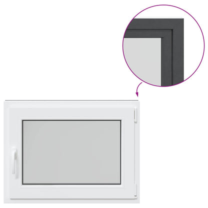 Basement Window RISOR 60 x 100 cm PVC and Glass Anthracite